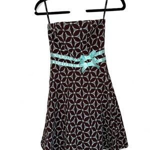 Vintage XOXO Chocolate Brown Strapless Dress